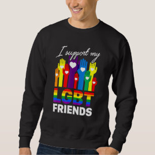 Sudadera Apoyo Mi Tee De Lealtad De Amigos Lgbt