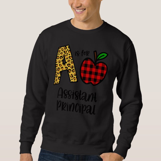 Sudadera Apple A Is For Assistant Principal Back To School (Anverso)
