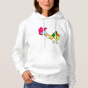 Sudadera Apple como pintador con pincel de pintura
