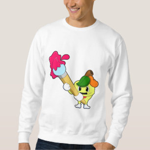 Sudadera Apple como pintador con pincel de pintura