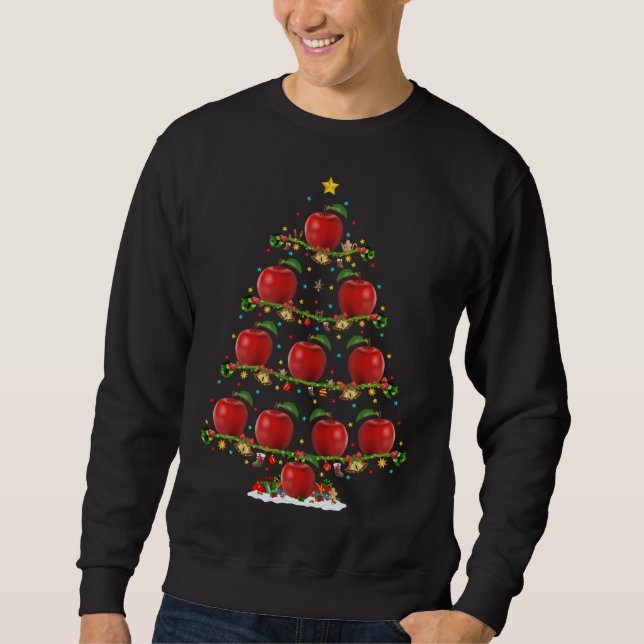 Sudadera Apple Fruit Lover ilumina Navidad Santa Apple (Anverso)