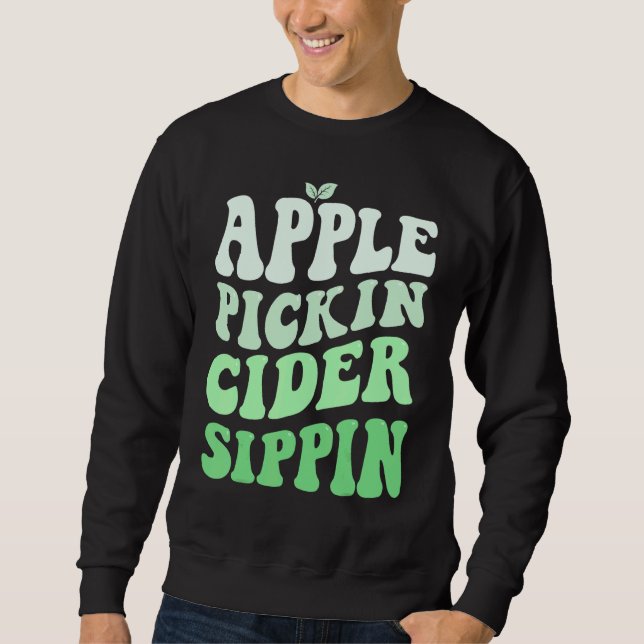 Sudadera Apple Pickin Cider Sippin Green Apple Picking Harv (Anverso)