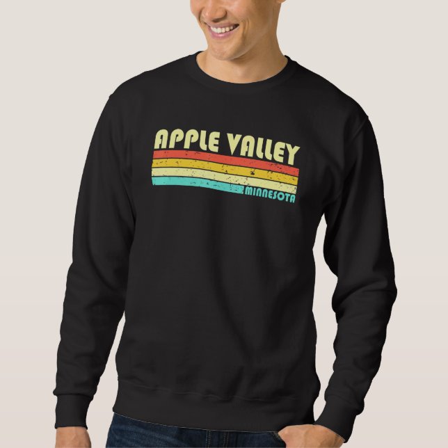 Sudadera Apple Valley Mn Minnesota City Home Roots Retro 80 (Anverso)