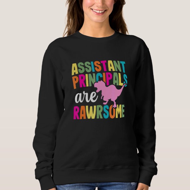 Sudadera Apprec, asistente de dinosaurio, profesor principa (Anverso)