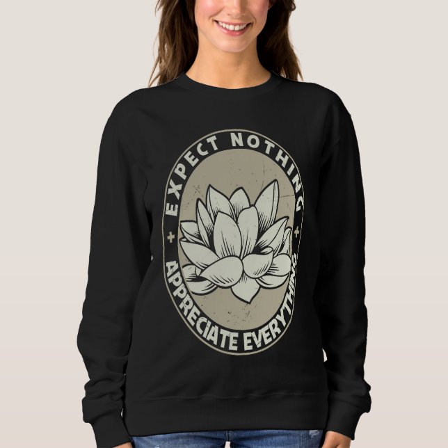 Sudadera Appreciate Everything Funny Graphic Yoga Plus Size (Anverso)