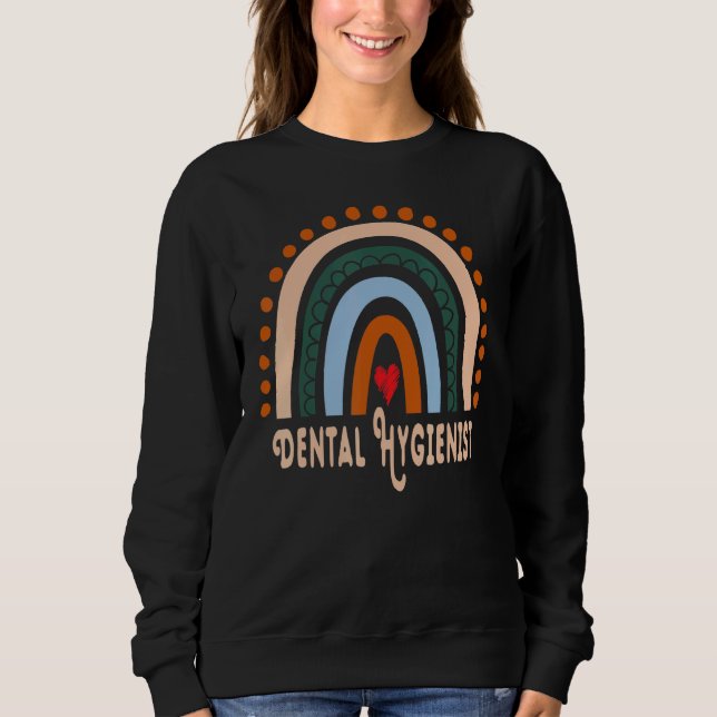 Sudadera Apreciación Higiénica Dental Rainbow Esencial Wo (Anverso)