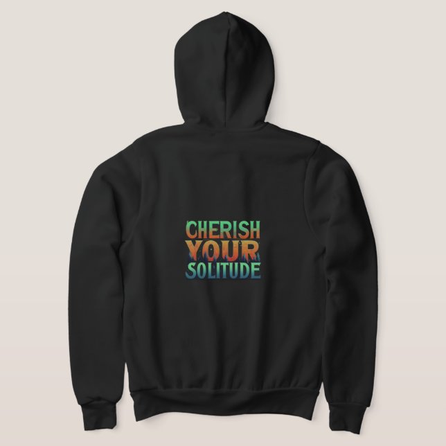 Sudadera "Apreciar tu soledad" Hoodie de Zip completa. Cami (Distribución Reverso )