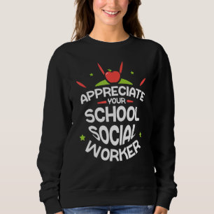 Sudadera Aprecie a su colega de trabajo social de la escuel