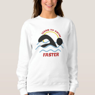Sudadera Aprenda a nadar más rápido - Diseño de los nadador