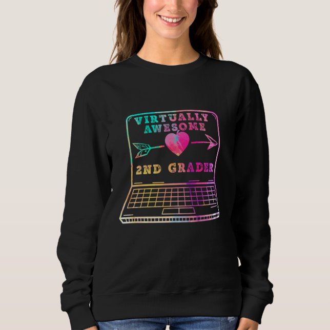 Sudadera Aprender a distancia de 2º Grader virtual (Anverso)