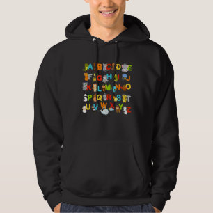 Sudadera Aprendizaje De Animales Alphabet Abc Cute Urial Ed