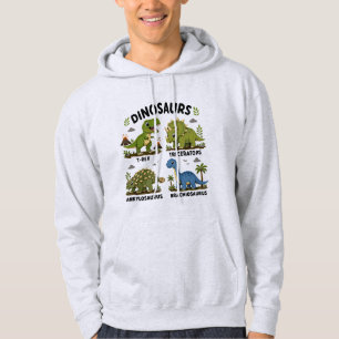 Sudadera Aprendizaje de especies de dinosaurios para niños