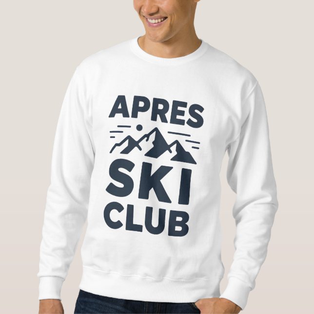 Sudadera Apres Ski Club Mountain Logo - Custom Mens Winter  (Anverso)