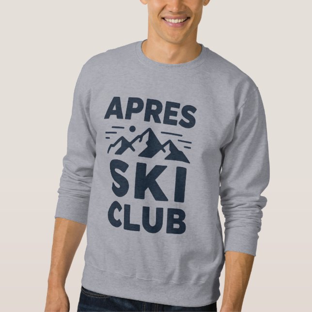 Sudadera Apres Ski Club Mountain Logo - Custom Mens Winter  (Anverso)