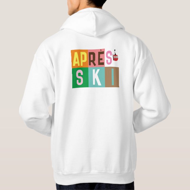 Sudadera Après-ski Esquí Retro Bloque de colores (Reverso)