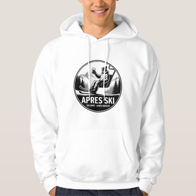 Sudadera Après Ski Lift Beer Winter Adventure Pegatina (Anverso)