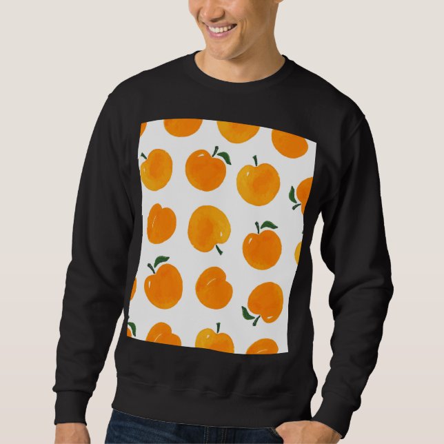 Sudadera Apricots Acuarela Vintage de fondo blanco (Anverso)