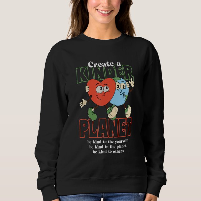 Sudadera April 22nd Kind Planet Save Earth Day Groovy Envir (Anverso)