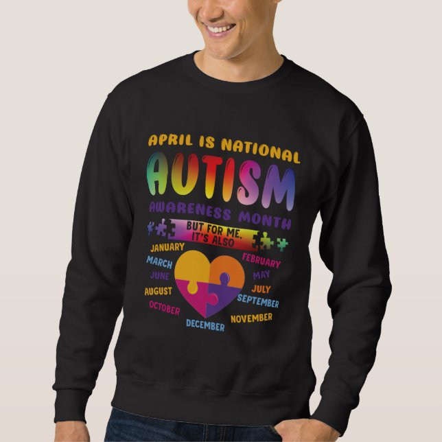 Sudadera April Is National Autism Awareness Autism Mom Auti (Anverso)