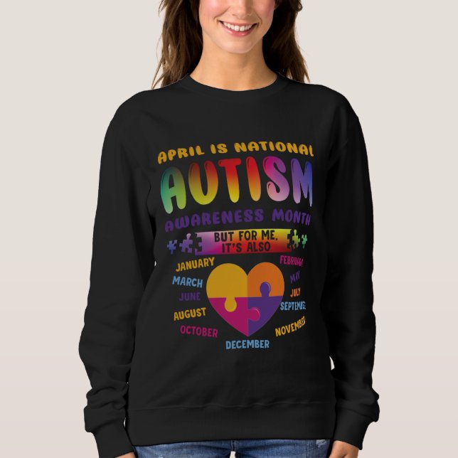 Sudadera April Is National Autism Awareness Autism Mom Auti (Anverso)