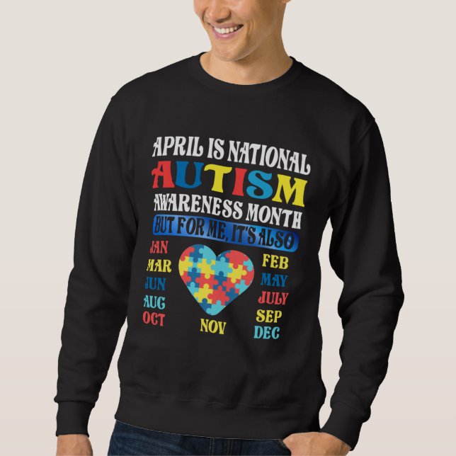 Sudadera April is National Autism Awareness Month Kids Boy  (Anverso)