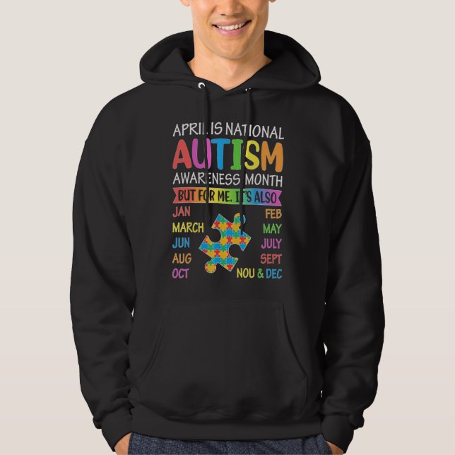 Sudadera April is National Autism Awareness Month Kids Boy  (Anverso)