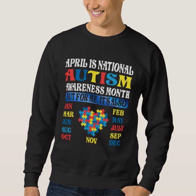 Sudadera April is National Autism Awareness Month Kids Boy  (Anverso)