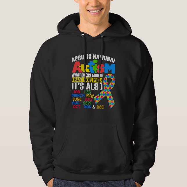 Sudadera April Is National Autism Awareness Month Puzzle Pi (Anverso)