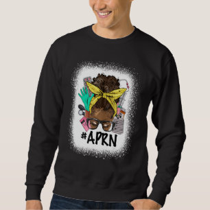 Sudadera APRN Afro Messy Bun Hair Enfermera de la vida de l