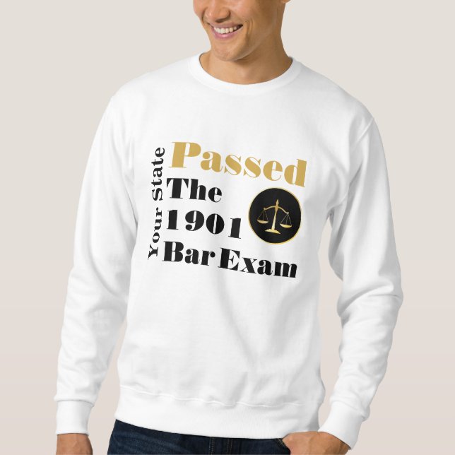 Sudadera Aprobó el examen de abogados (Personalizar con el  (Anverso)