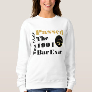 Sudadera ¡Aprobó el examen de bar! (Estado Personalizar y A