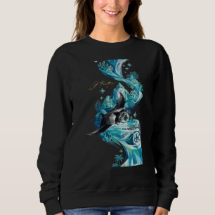 Sudadera “Aqua Elegance – Manta Ray Flow Sweatshirt”