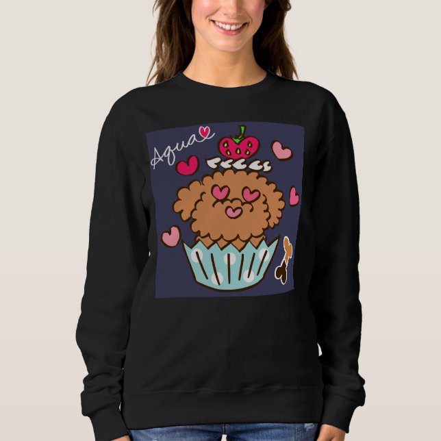 Sudadera ¡Aqua The Poodle! Azul Marino (Anverso)