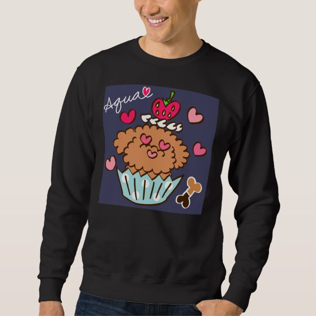 Sudadera ¡Aqua The Poodle! Azul Marino (Anverso)