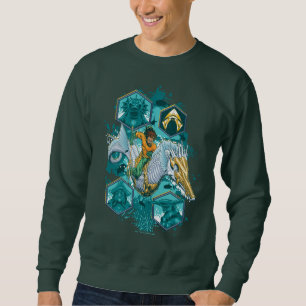 Sudadera Aquaman montando caballito de mar a través de los 