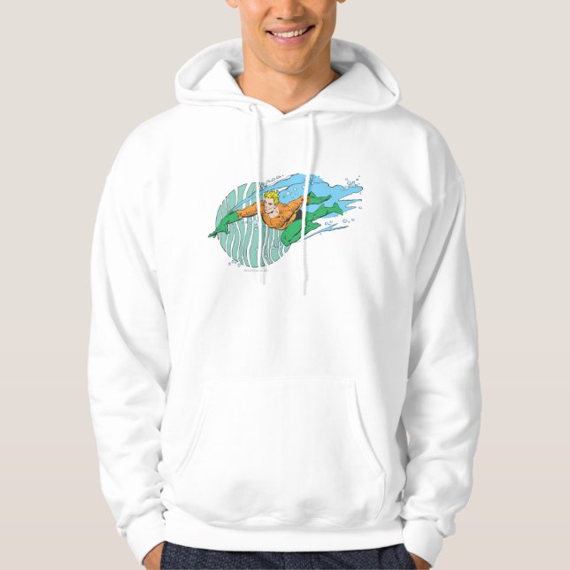 Sudadera Aquaman salta a la izquierda (Anverso)