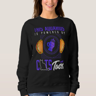 Sudadera Aquarius Cat Taco Horoscope Rótulo Zodiac