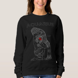 Sudadera Aquarius Dark Astrology | Minimal Occult Zodiac
