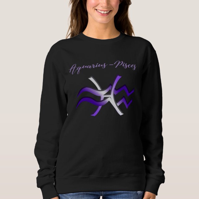 Sudadera Aquarius Pisces Cusp Zodiac Horoscope (Anverso)