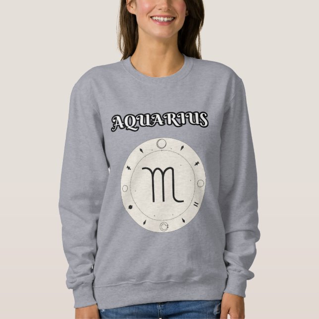 Sudadera aquarius zodiac (Anverso)
