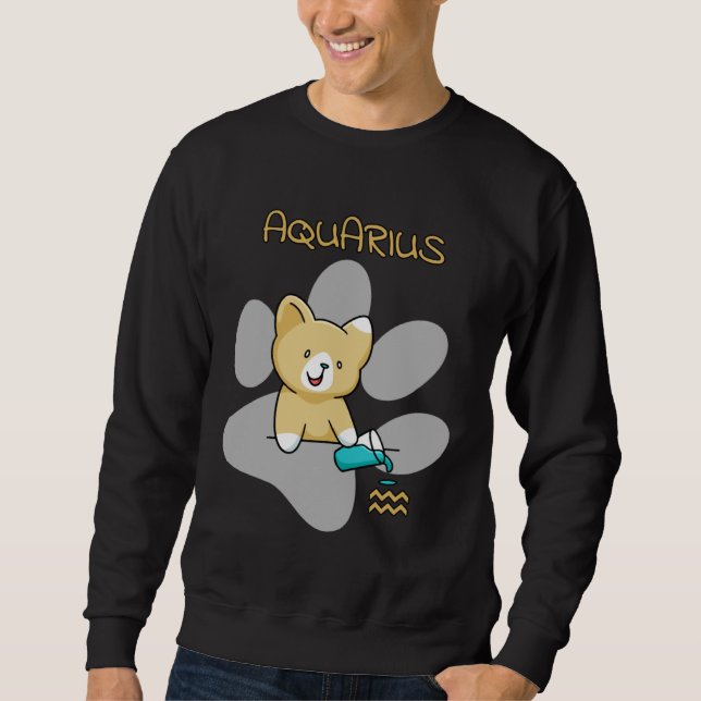 Sudadera Aquarius Zodiac Sign Cat Astrology  Kitten Cats (Anverso)