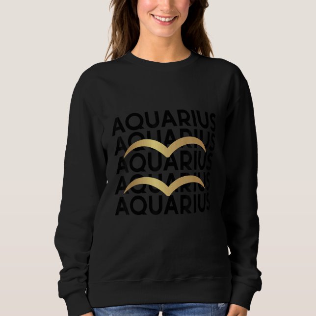 Sudadera Aquarius Zodiac Sign Horoscope Symbol Astrological (Anverso)