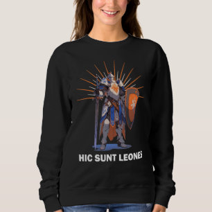 Sudadera Aquí están los leones Lema de los Caballeros Templ