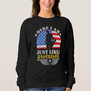 Sudadera Aquí Estoy Como Si Nos Prometiera Soldado Homecomi