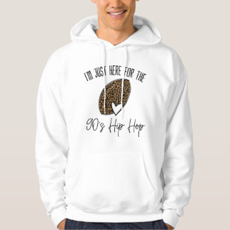 Sudadera Aquí por el fútbol de hip hop de los 90 para mujer