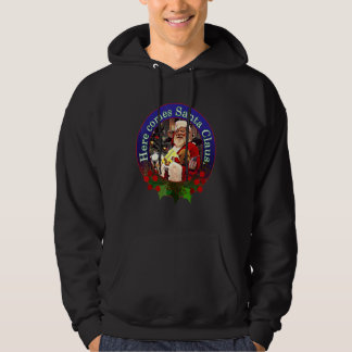 Sudadera Aquí viene el diseño de Santa Claus