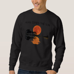 Sudadera Aquí Viene El Sol Guitarra Sombra De Agua Retro Su