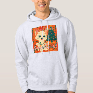 Sudadera ¡Aquí viene Santa Claws! Gato de Santa divertido