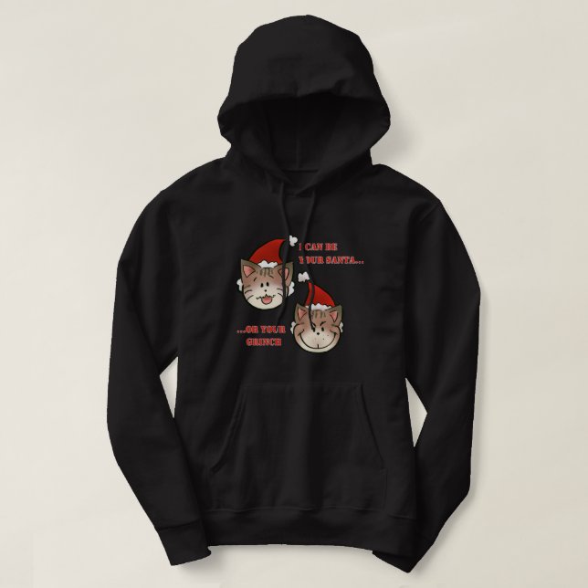 SUDADERA AQUÍ VIENE SANTA PAWS - DISEÑO DE PERRO POR NAVIDA (Diseño del anverso)