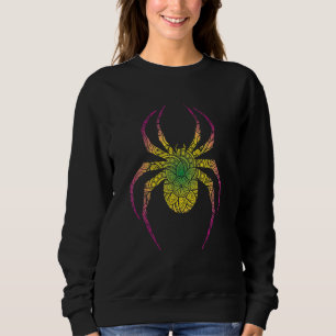 Sudadera Arachnids Tara de araña étnica colorida